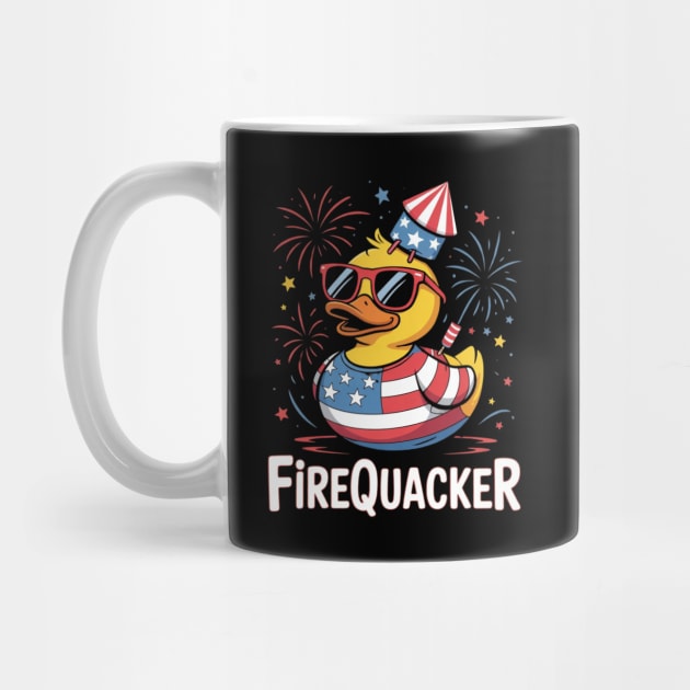 4th of July Duck Firequacker Patriotic Fourth of July Funny by Creatifly Graphic Tees